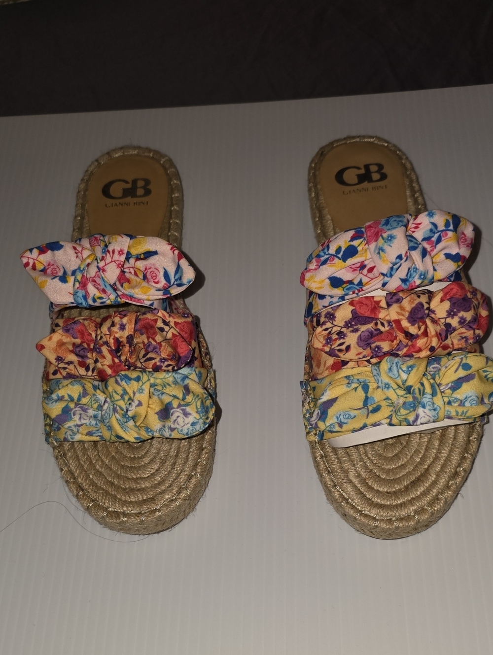 Gianni Bini Floral Multi-Color Slide Sandals